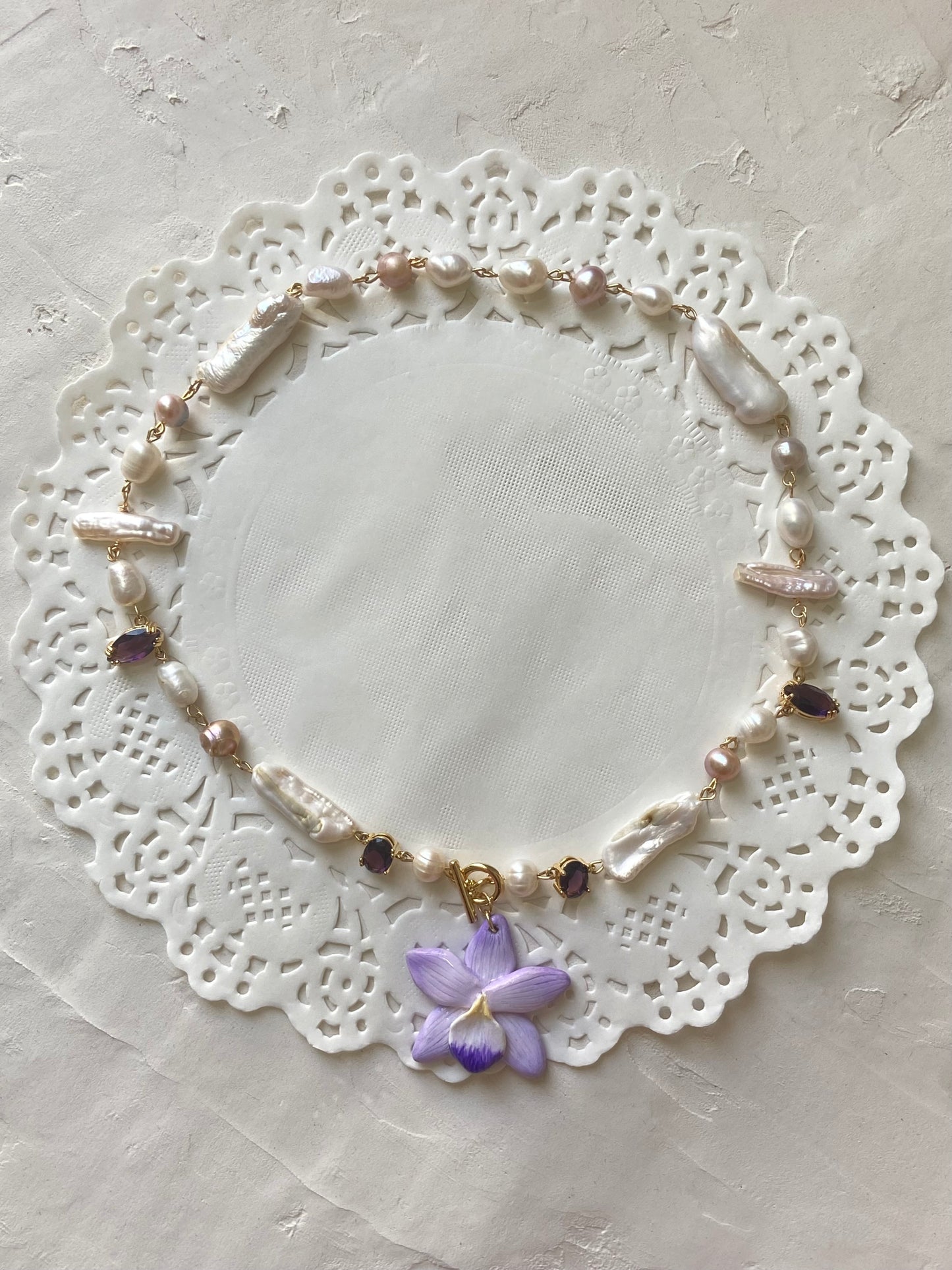 Orchid necklace