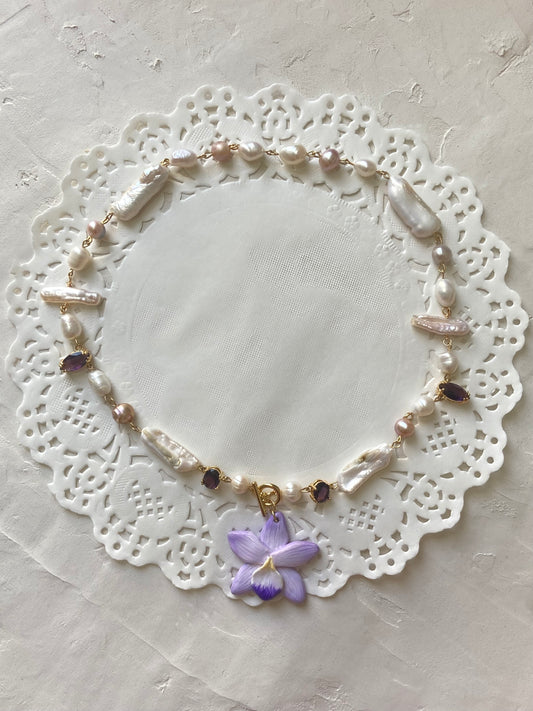 Orchid necklace