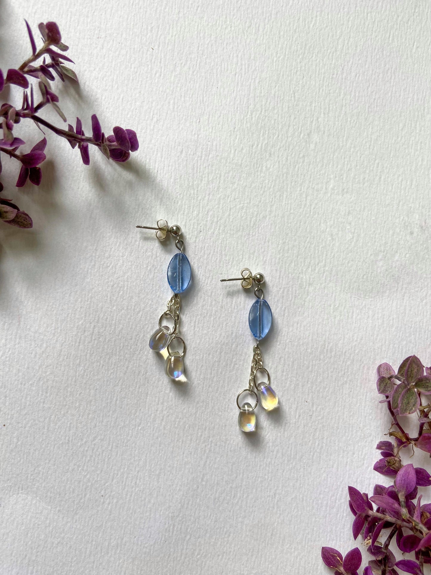 Blue Raindrop Studs