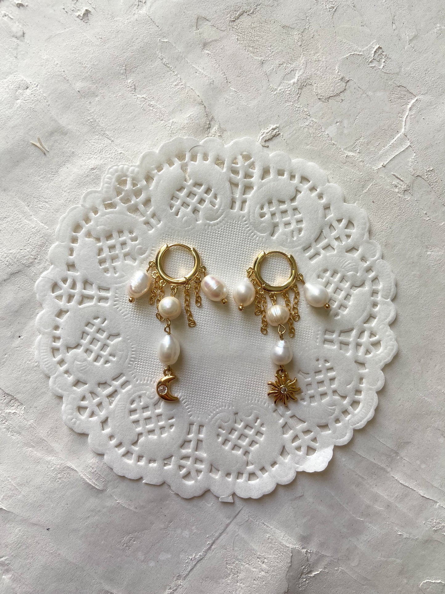 Sun and moon hoops