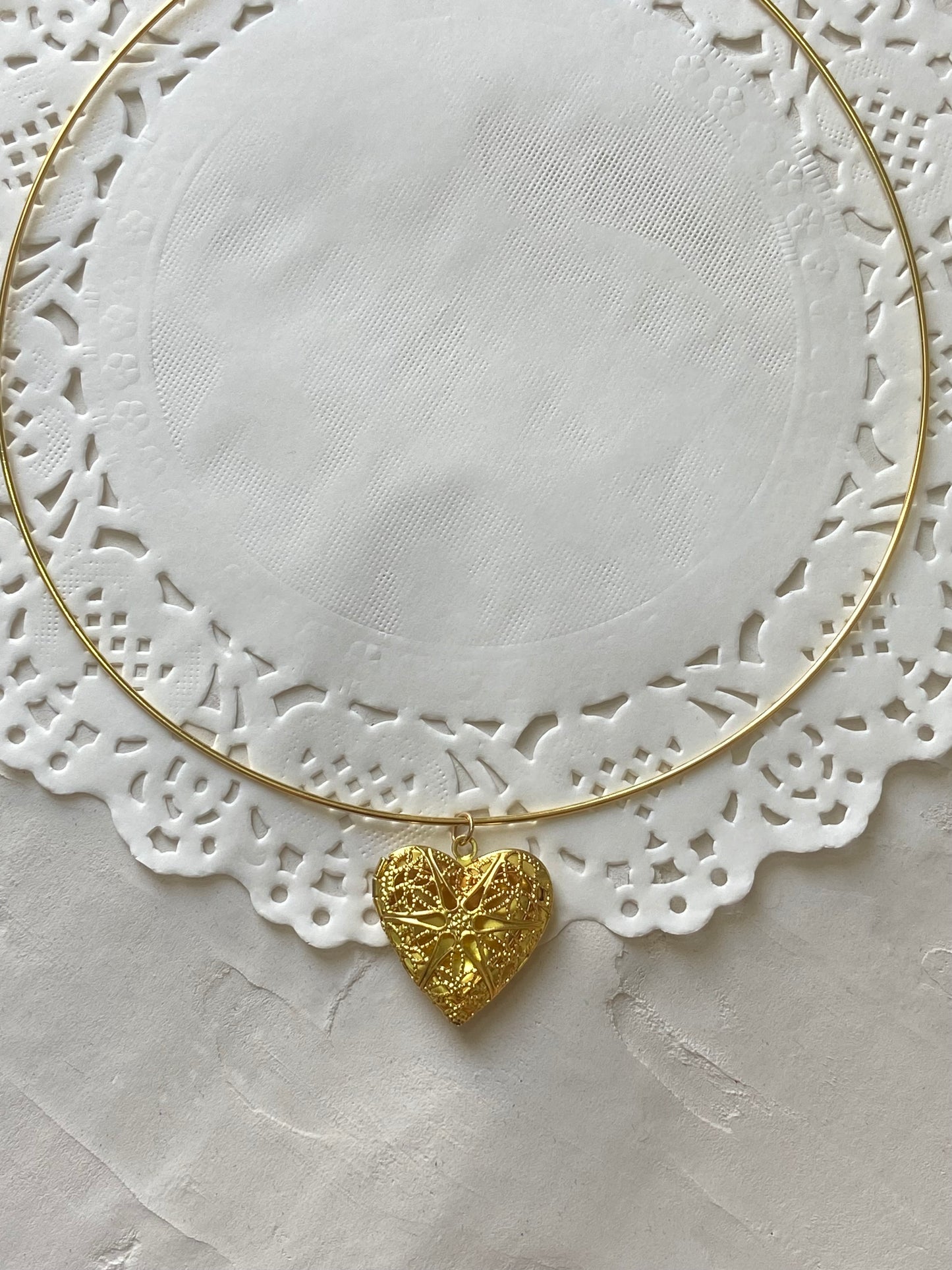 Heart locket necklace