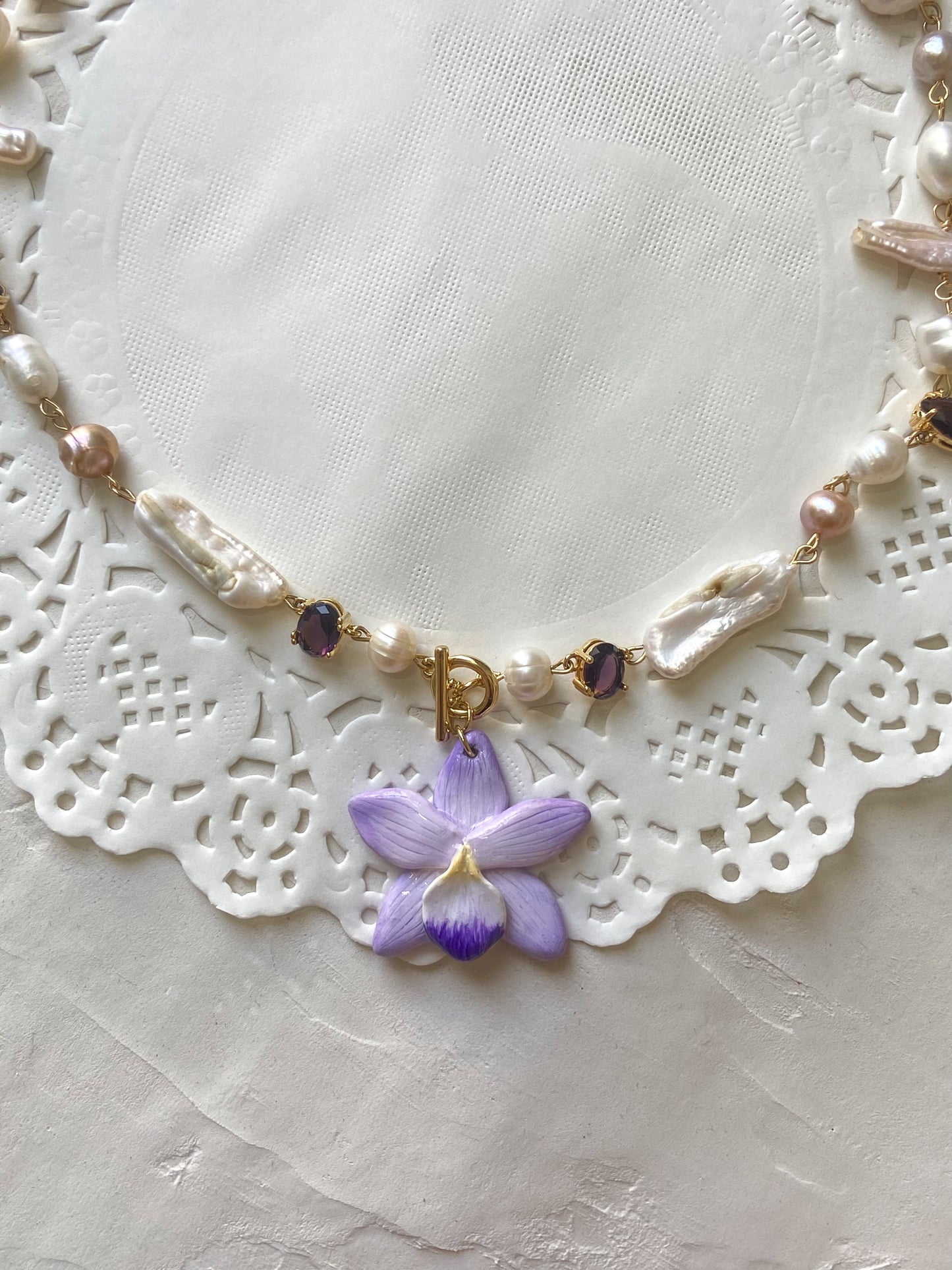 Orchid necklace