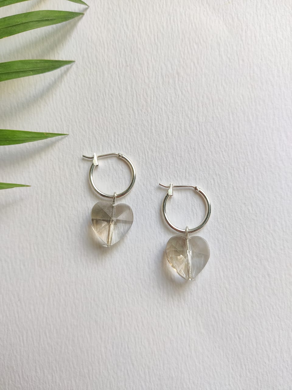 Glass heart hoops