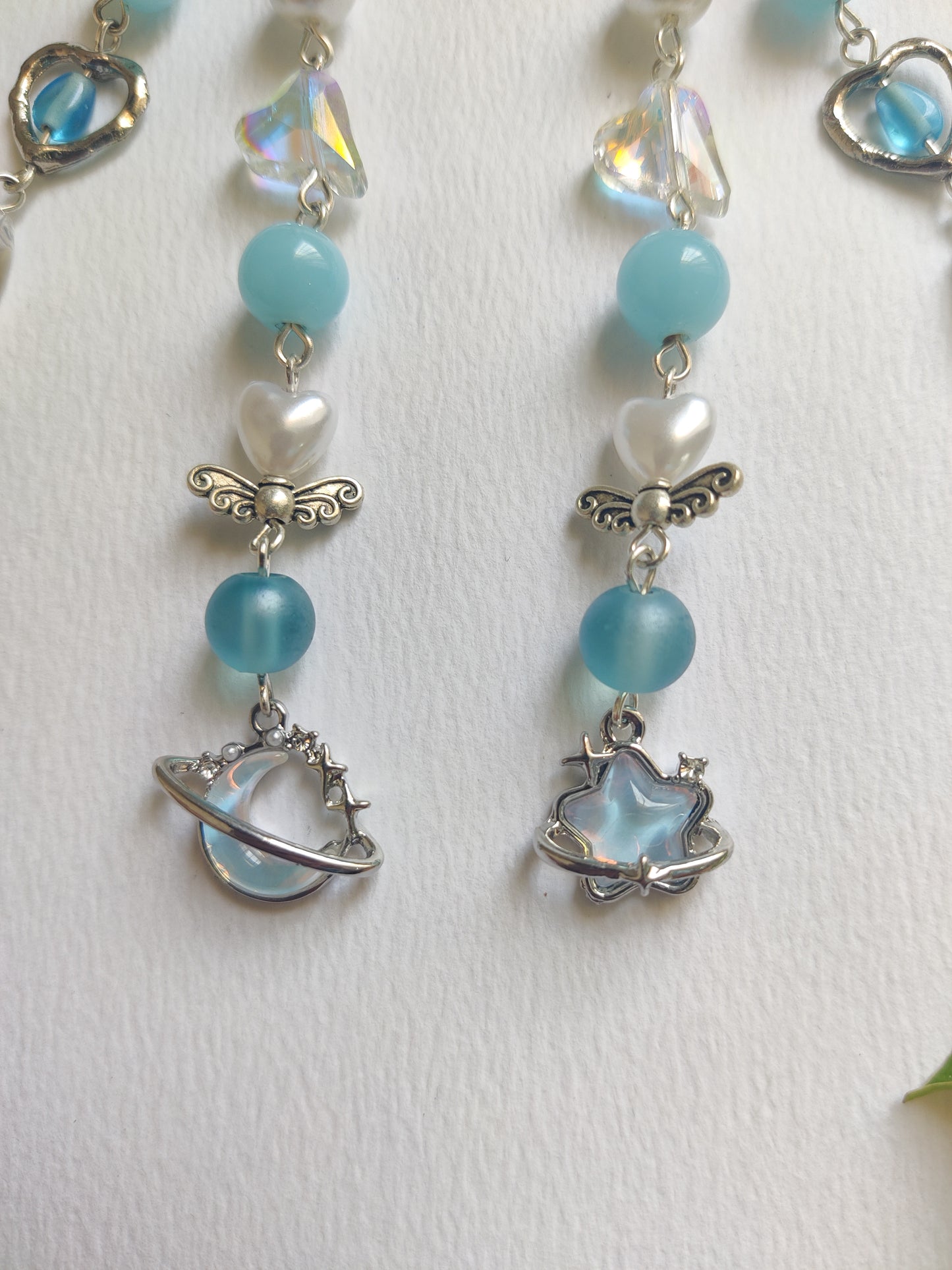 Moon and Star Keychains