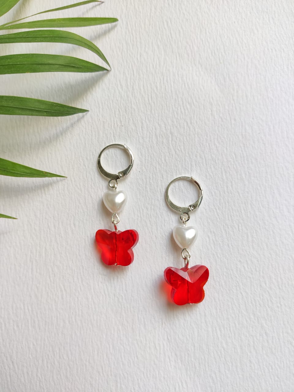 Heart butterfly earrings