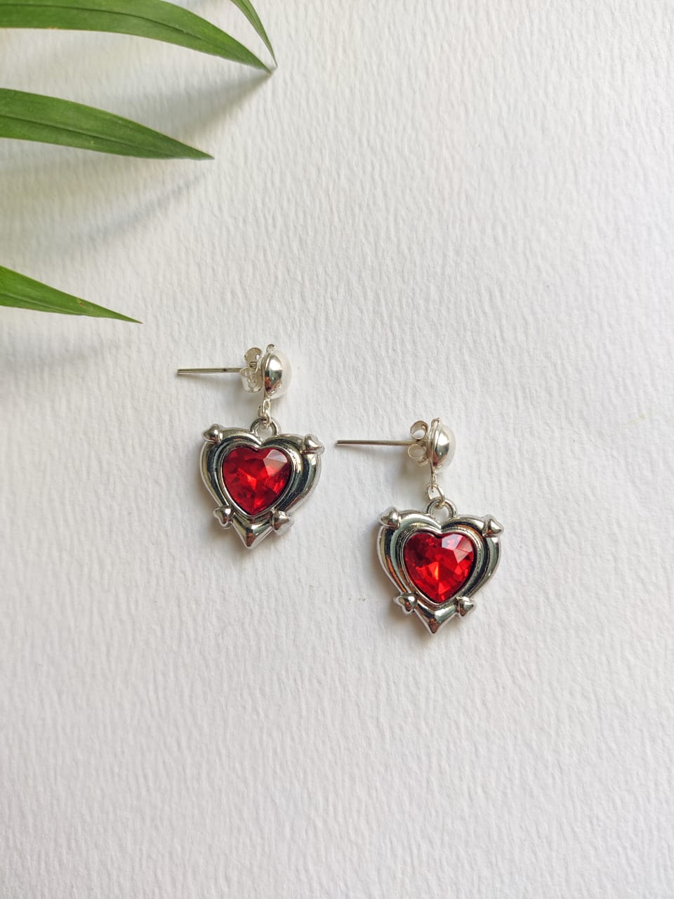 Red Heart Studs