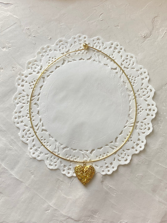 Heart locket necklace