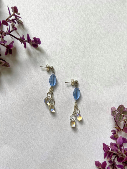 Blue Raindrop Studs