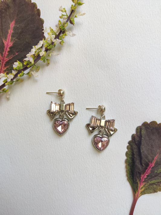 Bow and Heart Earrings